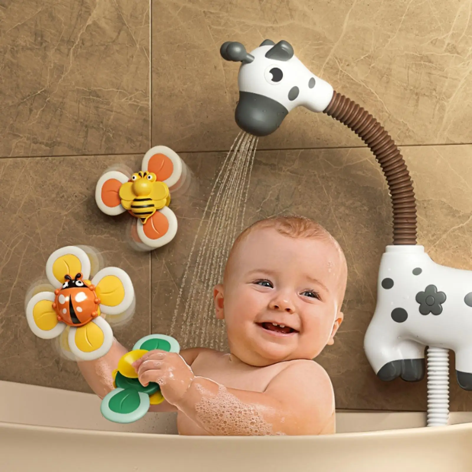

Baby Bath Toys For Toddlers Electric Giraffe Zebra Water Toys Sprayer Toddlers Bathtub Bathroom Shower For Infant Boys W9s0