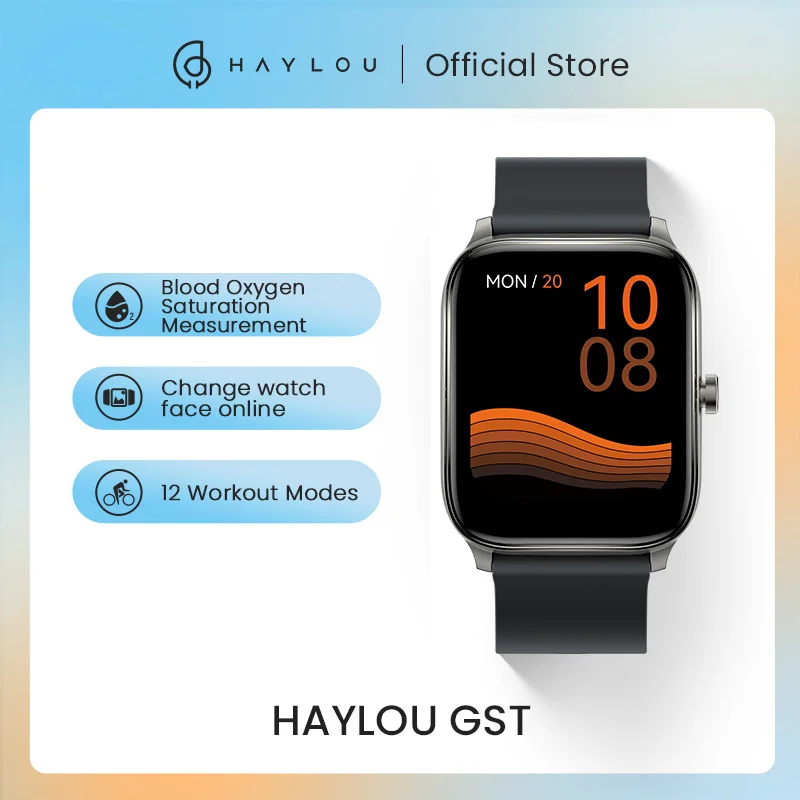 Aliexpress - HAYLOU GST Smart Watch Men Women Watch Blood Oxygen Heart Rate Sleep Monitor 12 Sport Models Custom Watch Face Global Version