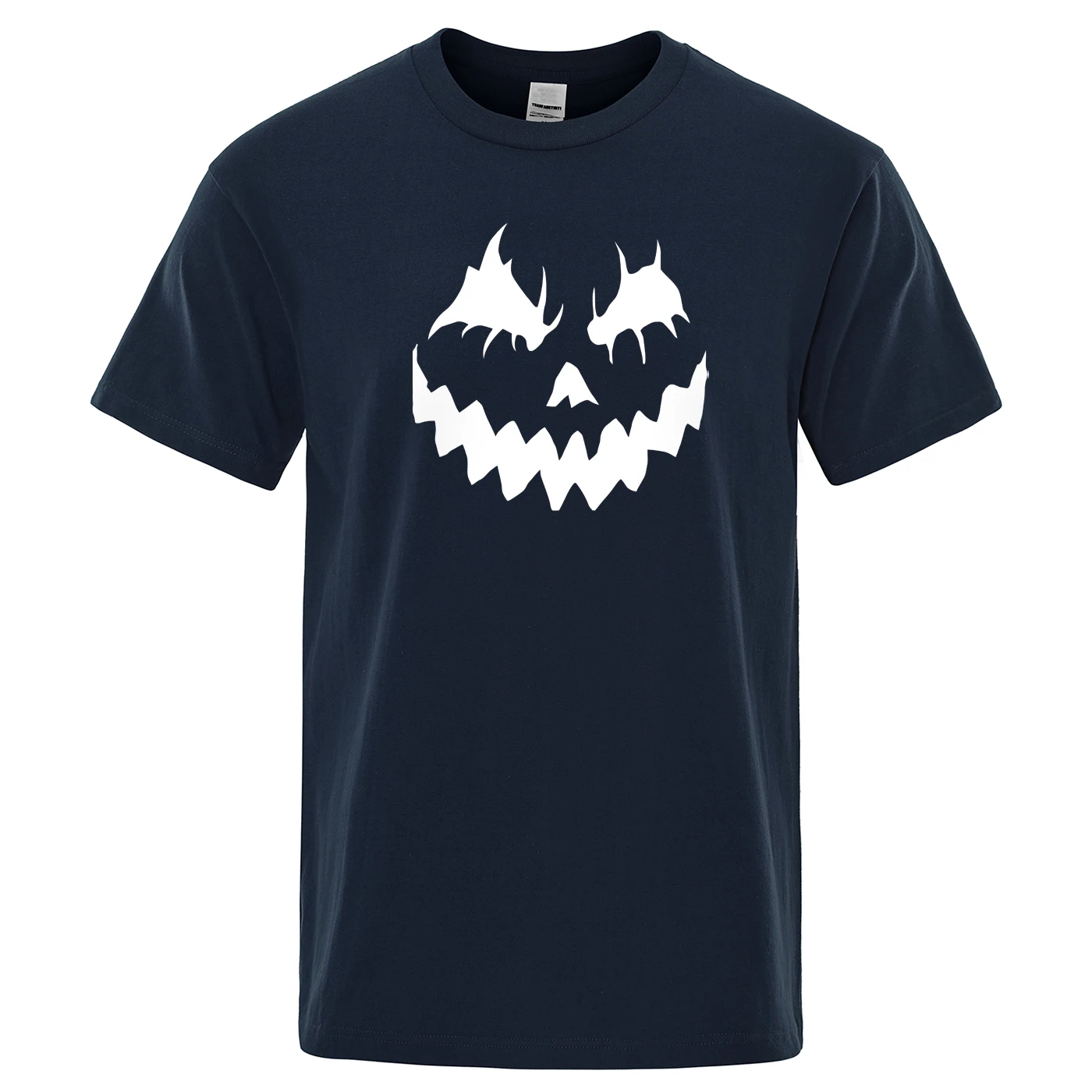 

Fashion Men's T-Shirts Horror Halloween Man T Shirts Hip Hop Tops creepy evil face Male Brand Tshirt Summer Cotton Man Tee Shirt