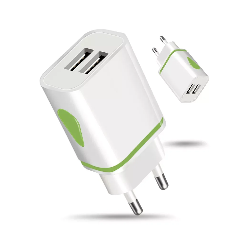 

USB Charger Travel Fast Charging Adapter Portable Dual Wall Charger Mobile Chargers 12 11 XR S9