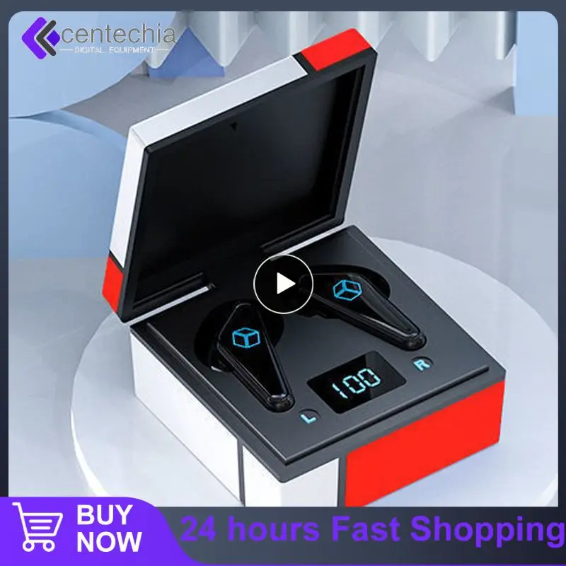 

Long Battery Life Tws Headphones With Mic Low Latency Game Headset Digital Display Music Earbuds For Touch Control