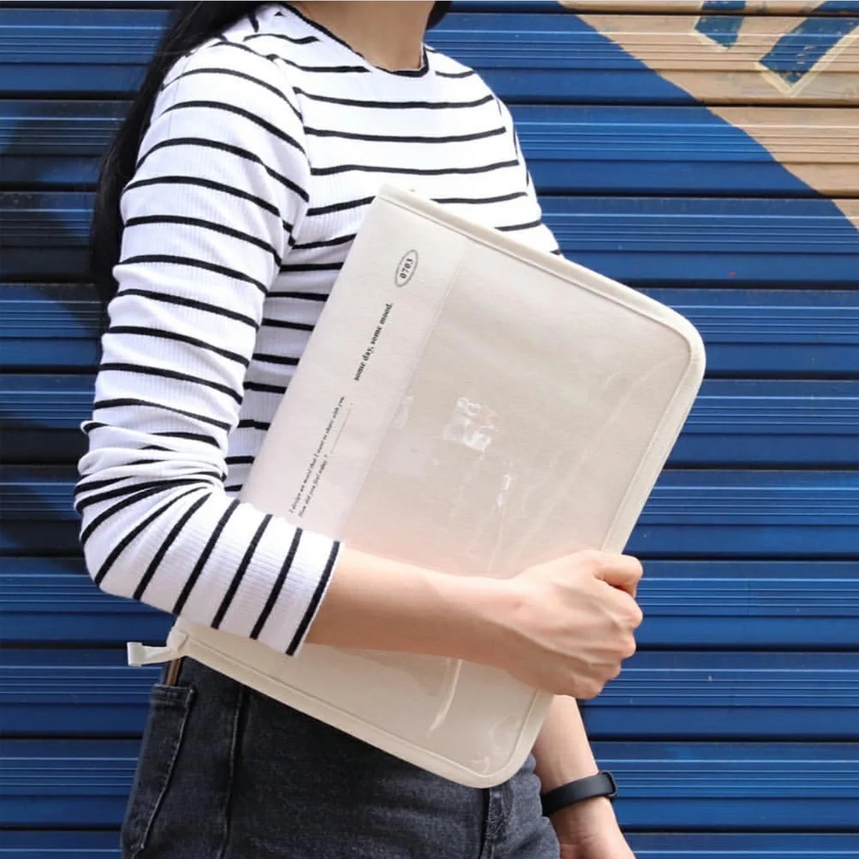 Simple Ins Student Transparent Tablet Laptop Bag For ipad Mini 123456 Pro 12.9 10.9 Liner Bag 11/12.9 Inch Computer Storage Bags