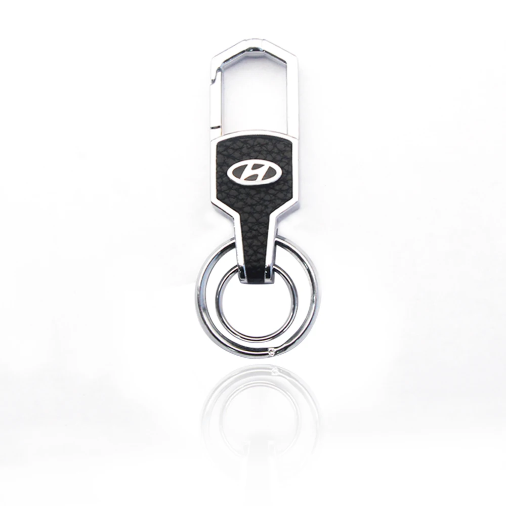 

Fashion Car Keychain Double Ring Diamond Keychain Men Women Metal Pendant Gifts For Hyundai i30 i20 i35 lx35 lx40 85321-26020