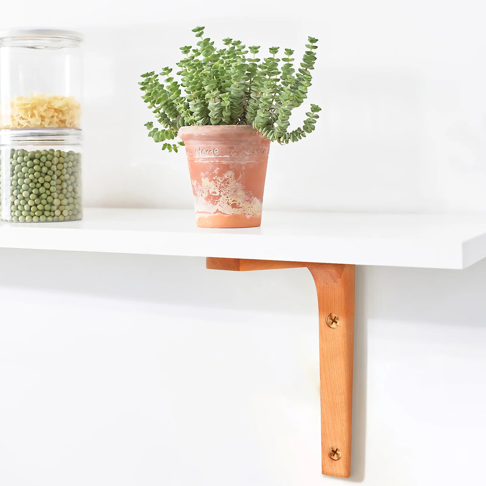 

Wood Bracket Multipurpose Decorative Floating Shelf Support Farmhouse Decor