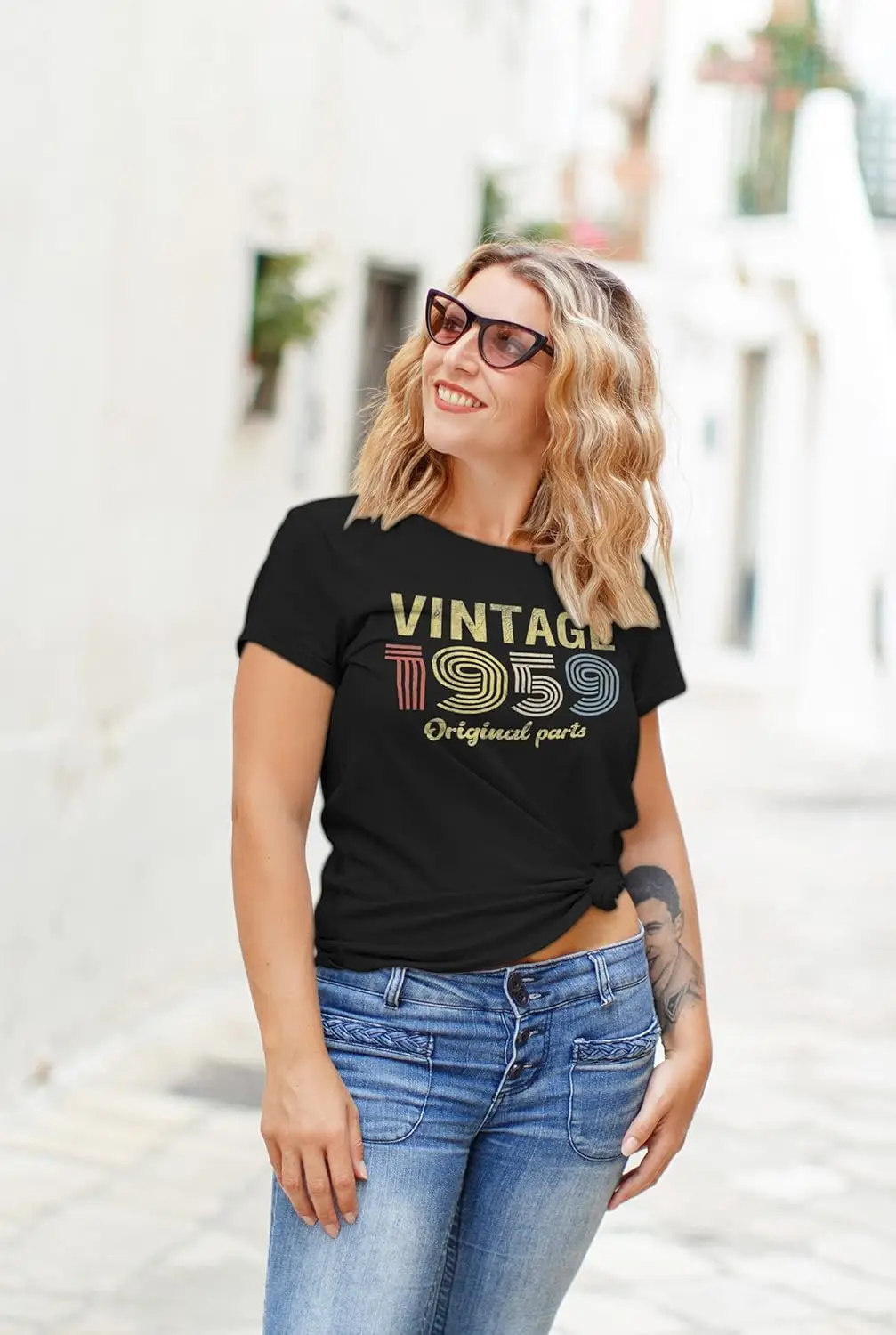 Рубашка для женщин на 65й день рождения-винтажные оригинальные детали 1959 Ретро