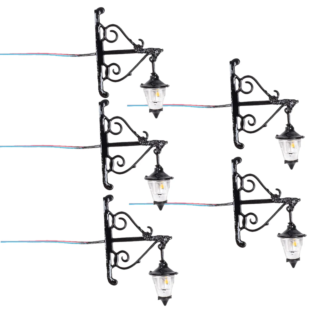 

5pcs Micro Landscaping Lamp Decors Wall Light Adornments Sand Table Diy Materials