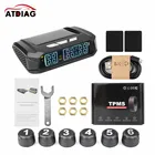 Внешняя система мониторинга давления в шинах TPMS для грузовиков, автоматический дисплей, мониторинг давления в шинах с сигнализацией, USB-зарядка, оповещение о температуре с 6 датчиками