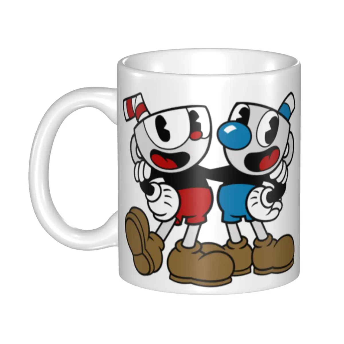 

Кружки Cuphead And Mugman с дьяволом, керамическая кофейная кружка на заказ, креативный подарок, чашки для работы на открытом воздухе и кемпинга