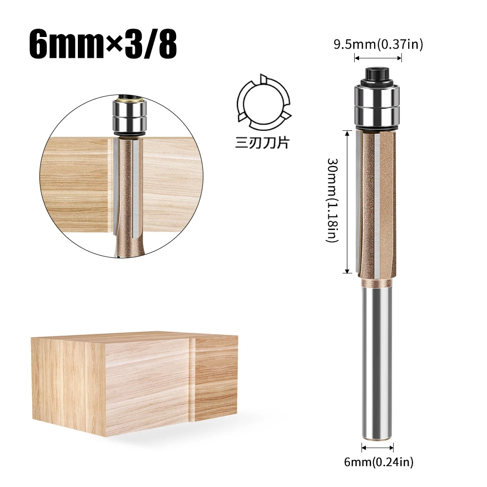 

Фреза для дерева JGZUI 6 мм трехлезвийная