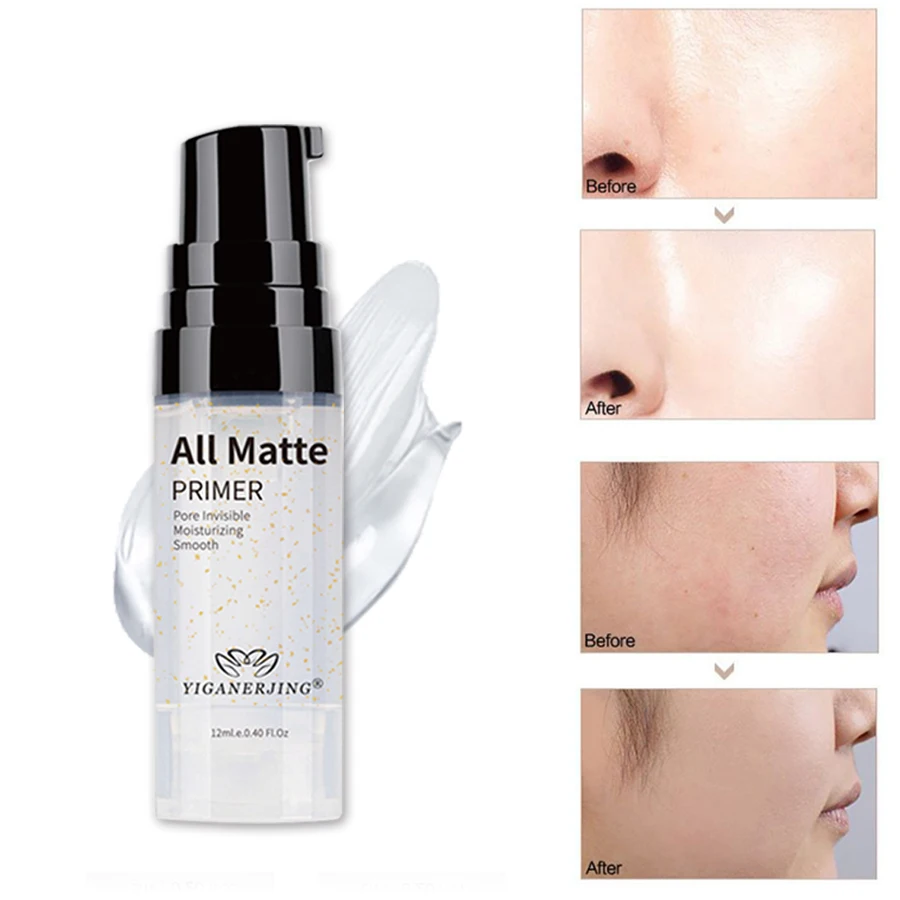 

3/5Pcs YIGANERJING Foundation Primer Cosmetic Makeup Base Face Primer Gel Invisible Pore Light Oil-Free Makeup Finish 12ML