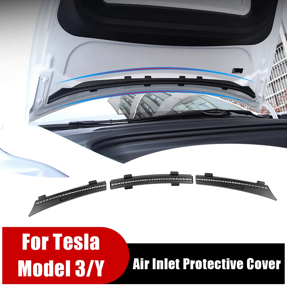 

Air Inlet Protective Cover Water Strip For Tesla Model 3 Y Modification Accessories Front Chassis Cover Hood Sealing Strip 1 Set
