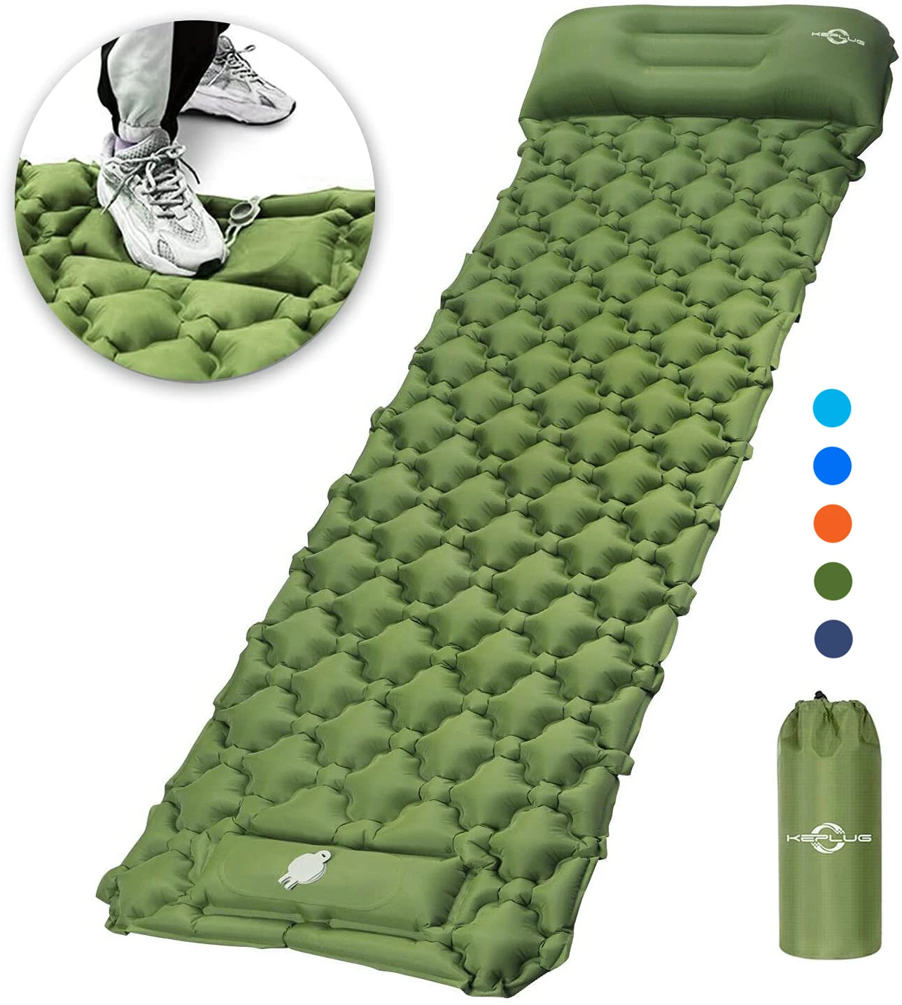 

Сверхлегкий надувной коврик для сна для кемпинга со встроенным насосом, легкий компактный воздушный матрас, лучший коврик для сна