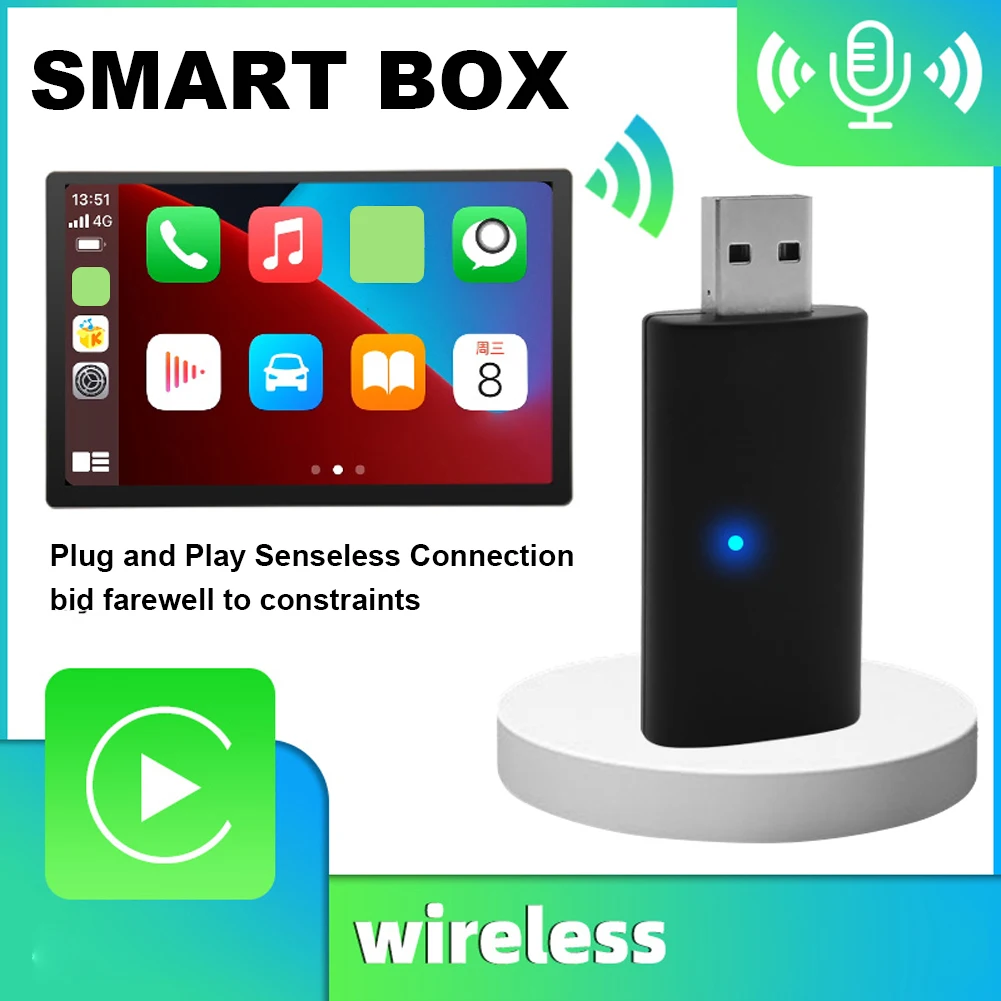 

Адаптер Carplay Box, проводной и беспроводной, 5 ГГц, Bluetooth, совместимый