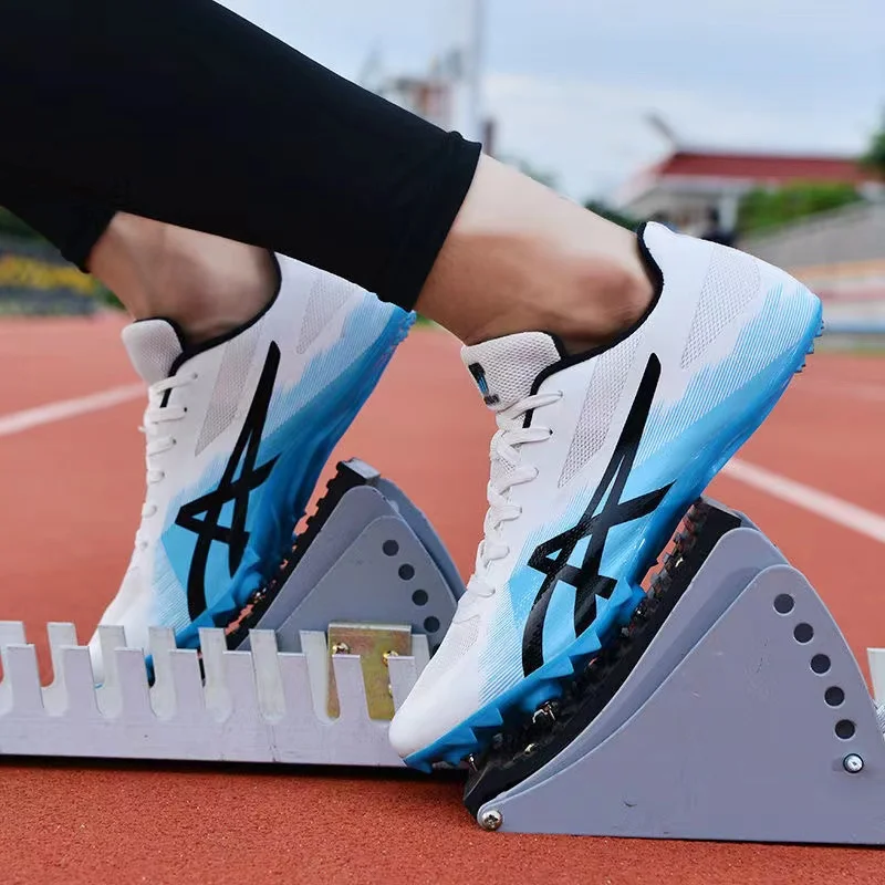 Professional Women Men Kids Racing Spikes Shoes Breathable Track and Field Lightweight 8 Spikes Racing Athletic Sneakers Brand