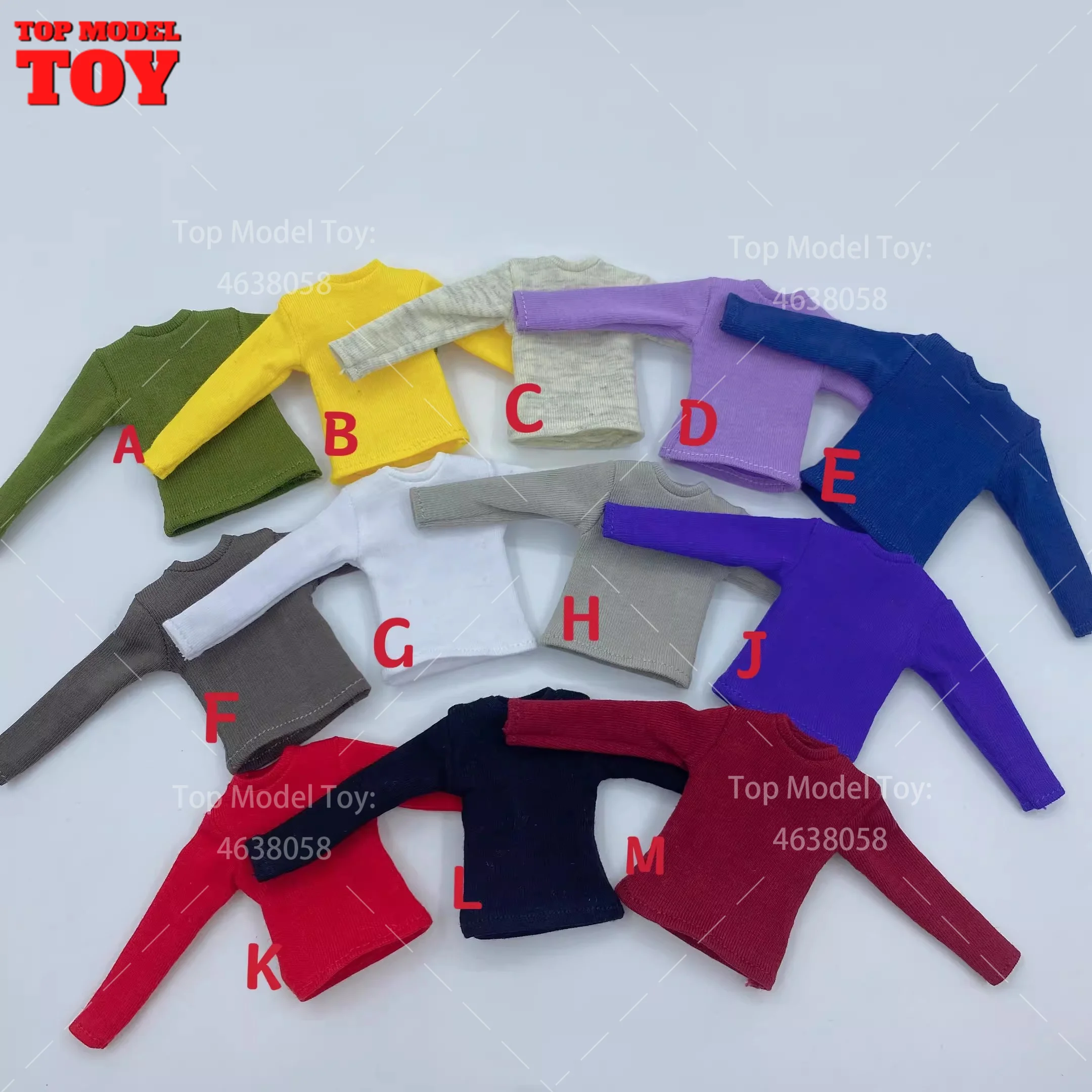 _ Масштаб 1/12 футболка с длинным рукавом одежда модель аксессуара для 6 дюймов