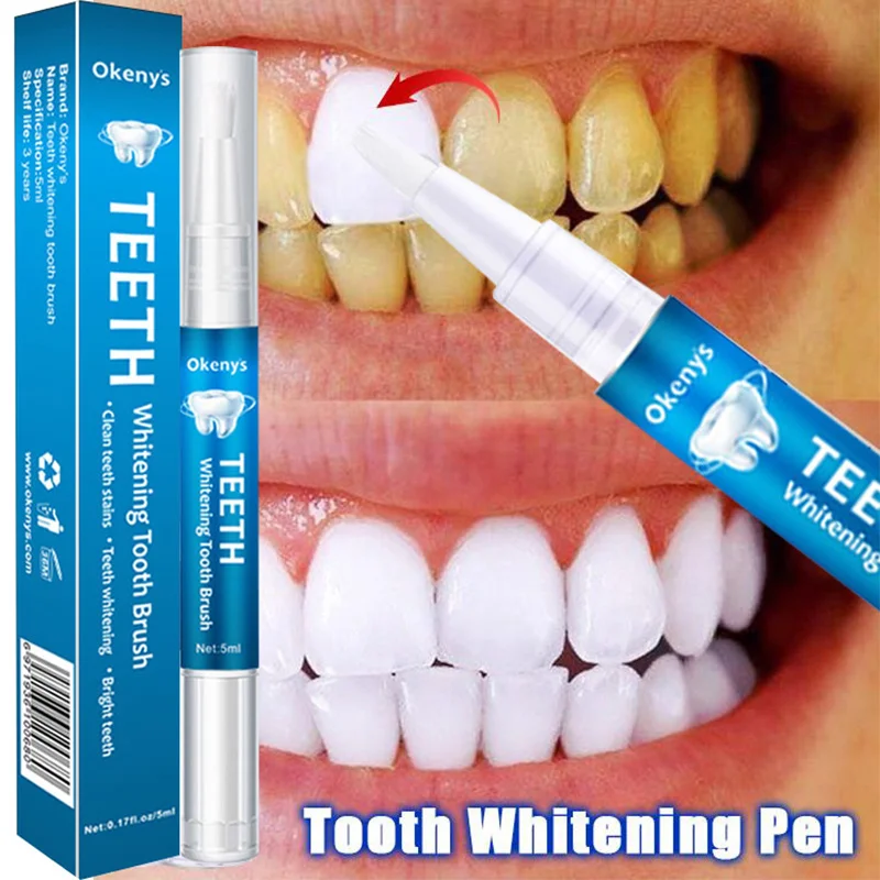 

Teeth Whitening Essence Pen Remove Plaque Stains Oral Hygiene Clean Gel Instant Fresh Breath Dental Bleach Care Dentistry Tools