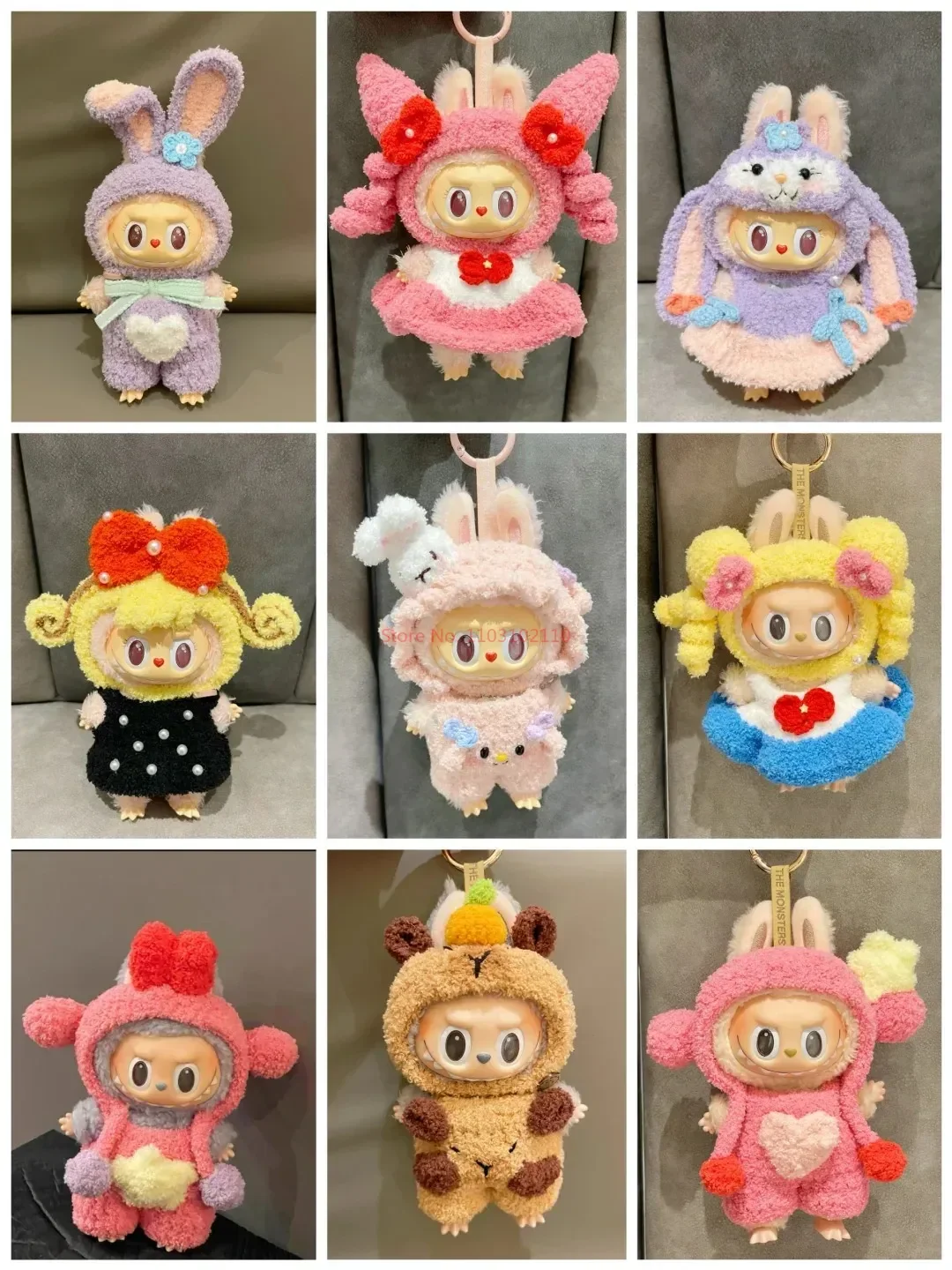 Эмалированная плюшевая кукла Labubu подвесная сумка детская одежда вязаная крючком