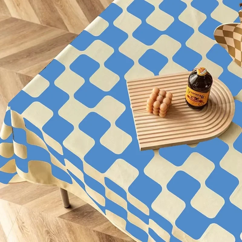 

INS sense tablecloth retro chessboard plaid rectangular dining table cloth tea table tablecloth picnic cloth washable G2S3825