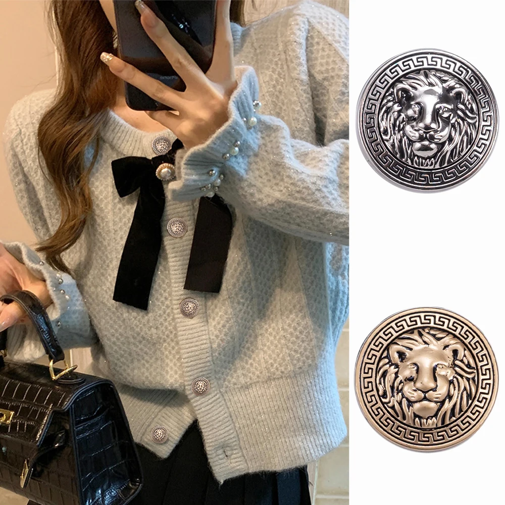 10 шт./компл. золотые серебряные высококачественные круглые металлические