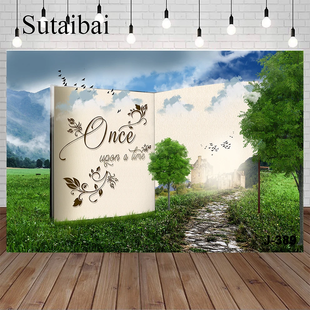 

Photography Background Fairy Tale Books Once Upon A Time Castle Wedding Girl Birthday Party Decor Backdrop Photo Studio