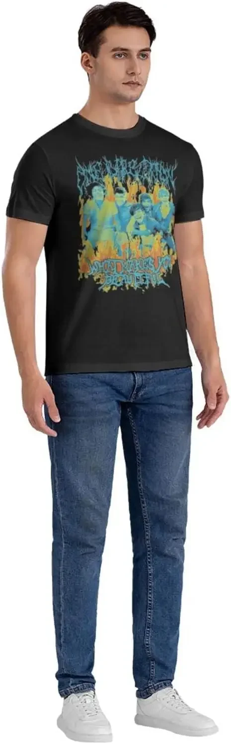 РОК-ГРУП. Мужская футболка Ones Music and Directions модная с графическим принтом летние