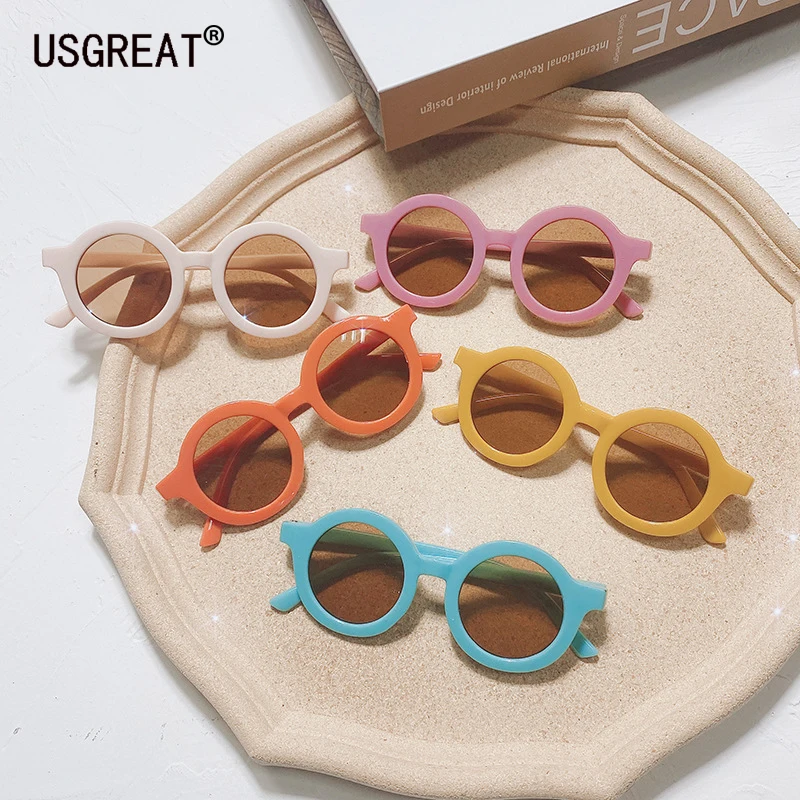 

2022 New Kids Polarized Sunglasses Boys Girls Sun Glasses Silicone Safety Round Glasses Gift For Children Baby UV400 Eyewear