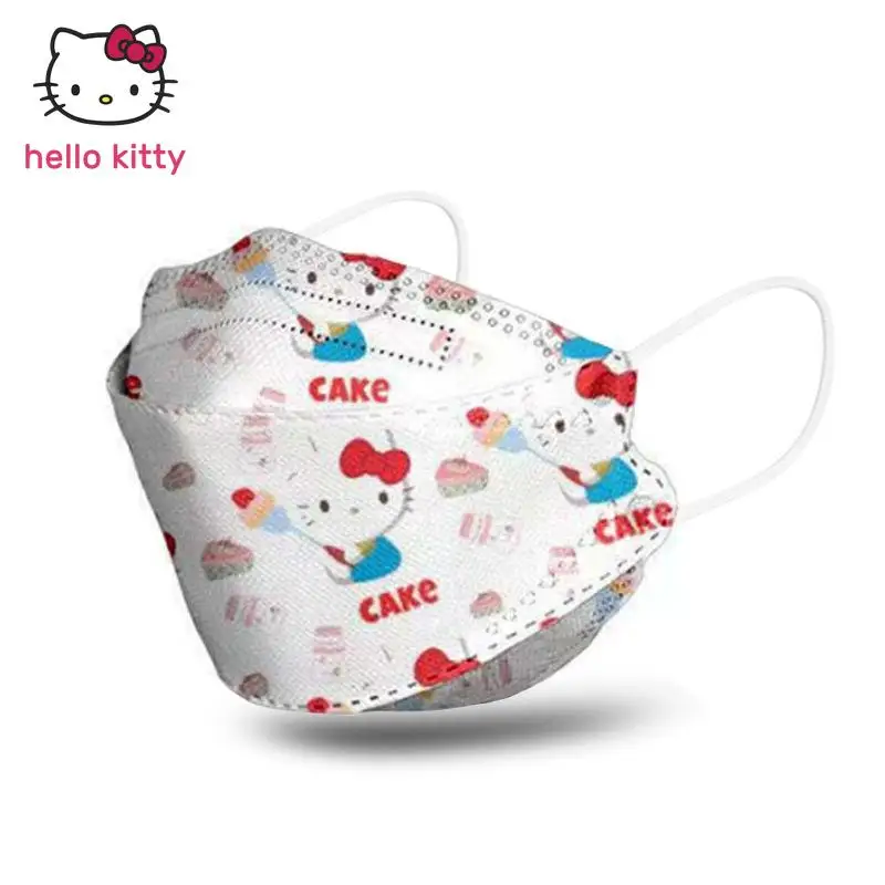 

Симпатичный Sanrio, мультяшный котенок Hello Kitty, милая девушка с 3D рисунком рыбы, вербы