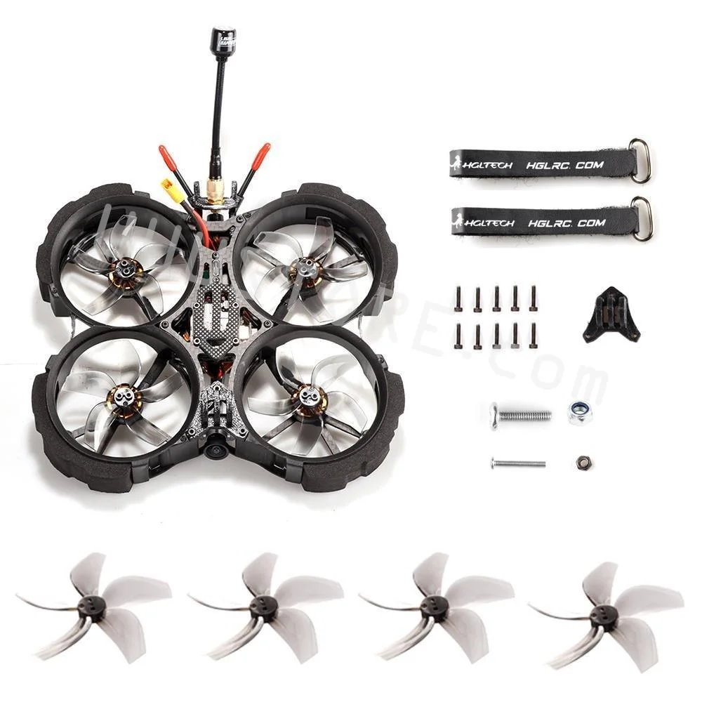 HGLRC Veyron25CR HD 2.5inch FPV Digital Cinewhoop Drone Zeus25 AIO FC CADDX Polar Vista Kit 1404 3600KV 4S Motor Quadcopter images - 6