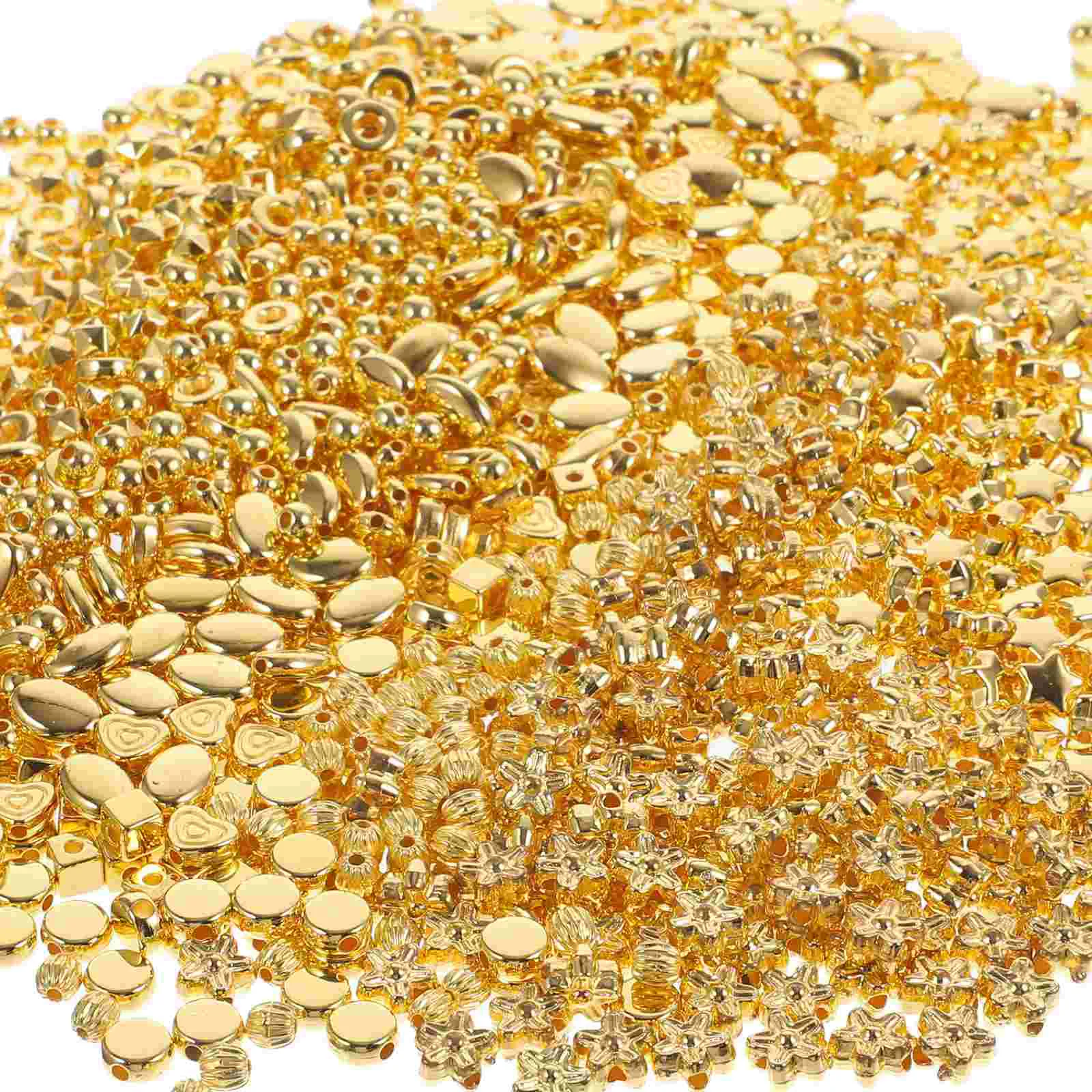 

1500 Pcs Necklace Bracelet Beads Accessories DIY Loose Spacer Jewelry Making Supplies Plastic Material