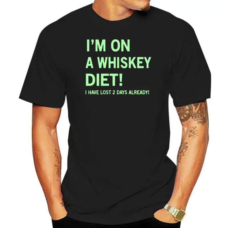 

Whiskey Diet Glow In The Dark Mens Adults T Shirt