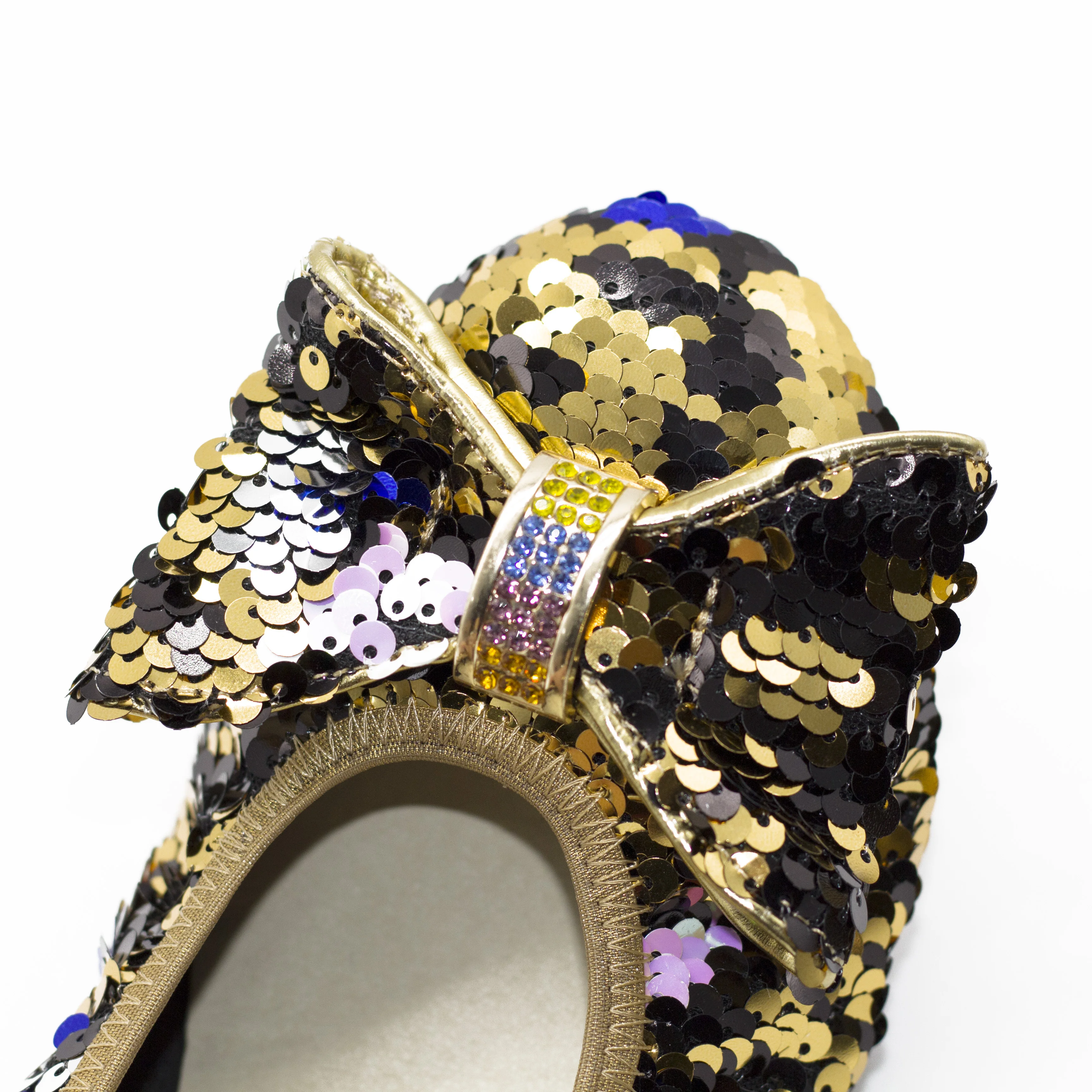 Golden Sequined Comfy Flats Shoes for Women Ladies Confortable Ballet Shoes Plus Size 43 44 45 Walking Flats for Women Loafers