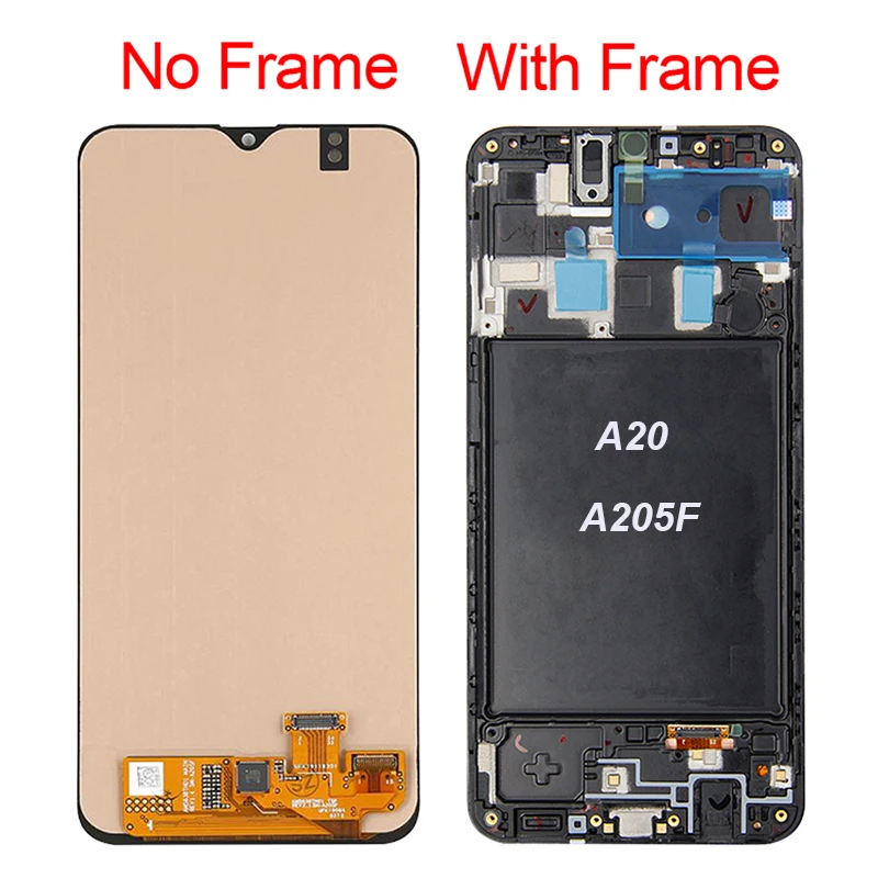 

6.4" replacement for samsung galaxy A20 A205F A205GN A205G A205W A205U A205S lcd display touch screen digitizer assembly