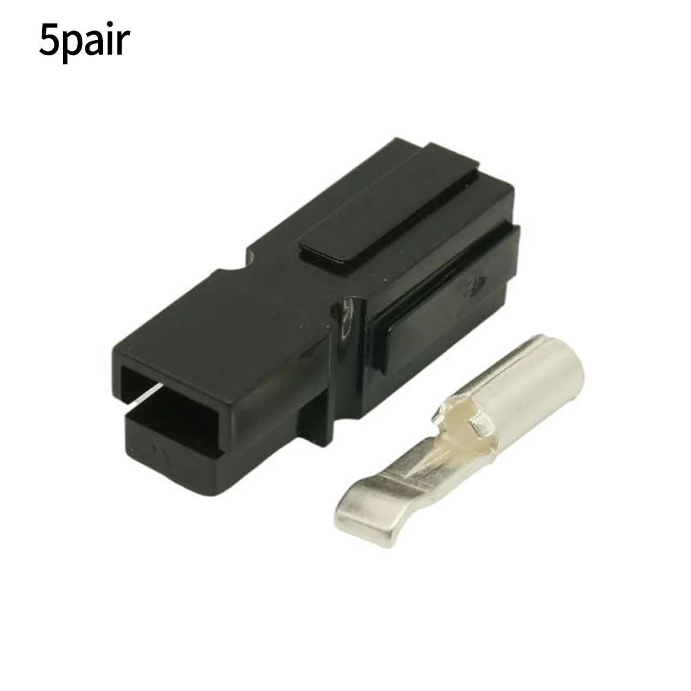 

5PCS Of 30AMP For Anderson Style Connector & Rubber Black Covers / Sleeves Disconnect Winch Electrical Power Cables Connectors