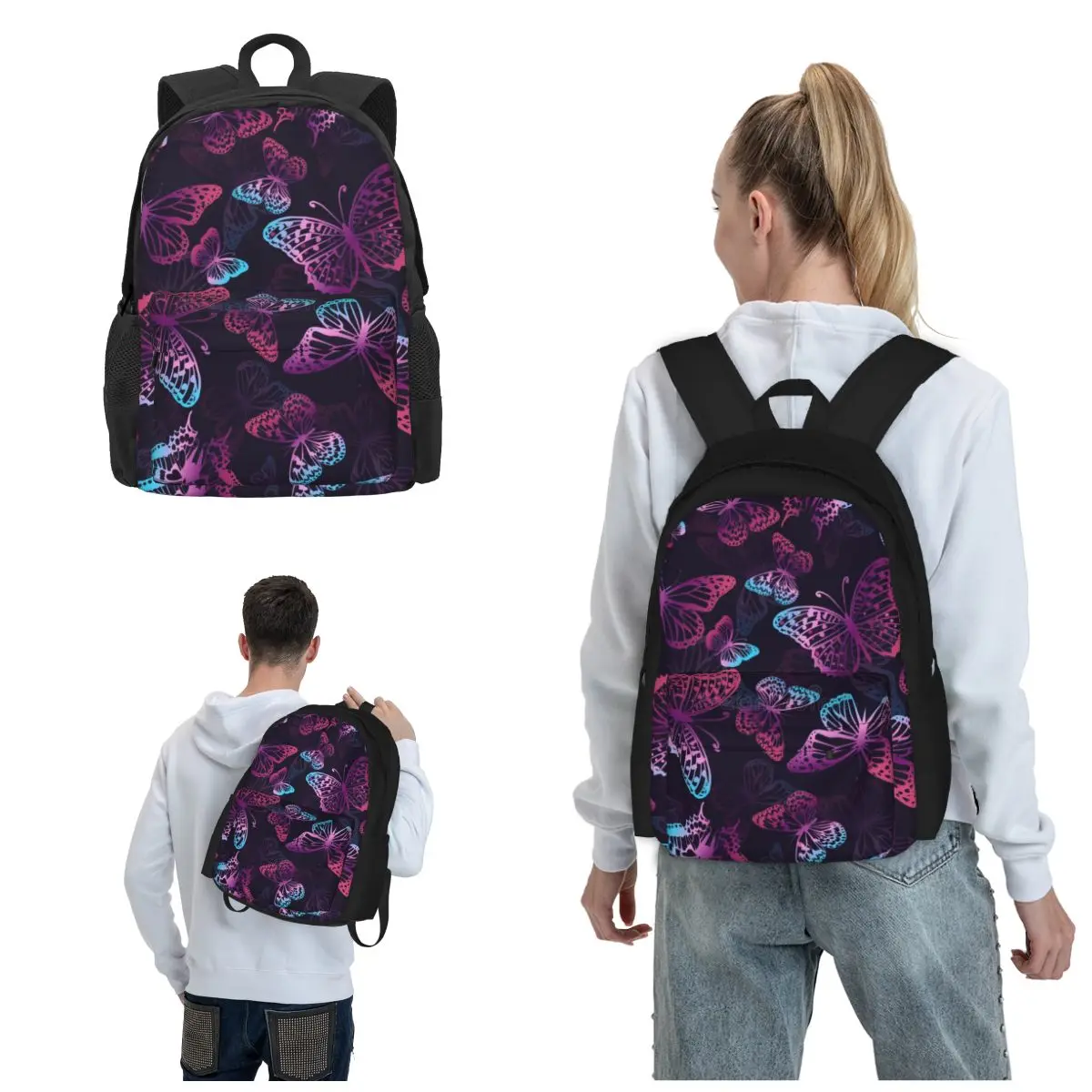 

Неоновые рюкзаки с бабочками для подростков, большая сумка для книг, легкие и легко стильные рюкзаки, отвечающие вашим динамичным образ жизни