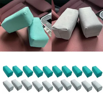 10PCS Car Detailing Suede Sponge Applicator Use With Ceramic Coating New Blue/Gray Automotive Care Supplies