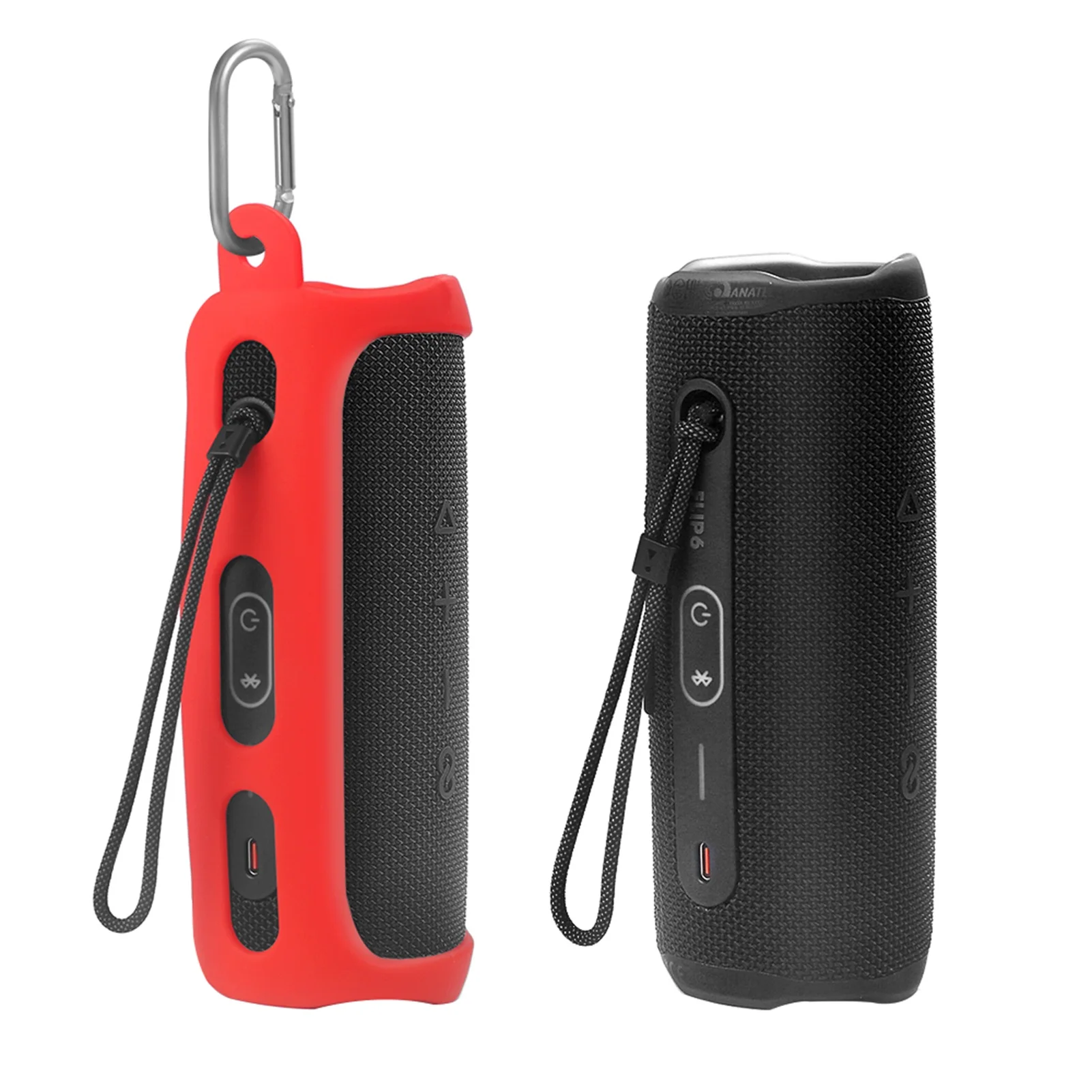 

Silicone Case For JBLFlip 6 Speaker Travel Carrying Pouch Protective Cover Waterproof Portable Cases Sleeve With Carabiner