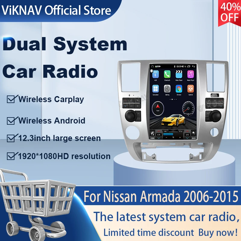 

Android Auto Car Radio For Nissan Armada 2006-2015 Android Auto wireless Carplay GPS Navigation Multimedia player Head Unit