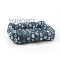 new arrival printed square cat dog sleep bag four seasons pet nest creative cotton linen cat bed summer dog mat dog house indoor