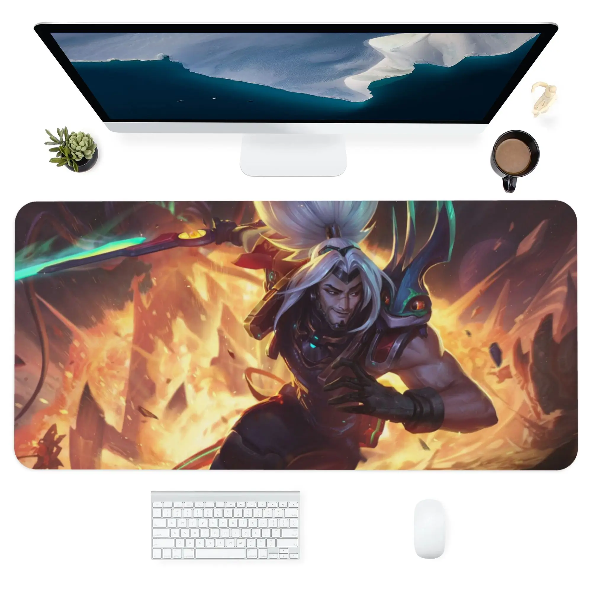 

Очень большой игровой коврик для мыши, коврик для мыши LOL, компьютерный коврик для мыши, геймерский Настольный коврик с прострочкой XXL для ПК,...
