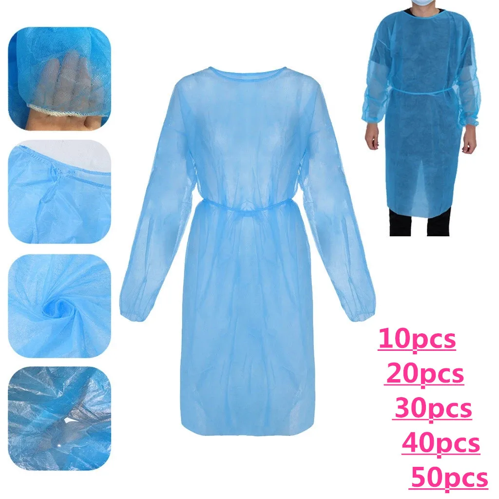 Disposable Protective Isolation Clothing Anti-spitting Waterproof Anti-oil Stain Nursing Gown Isolation Safety Clothing Top