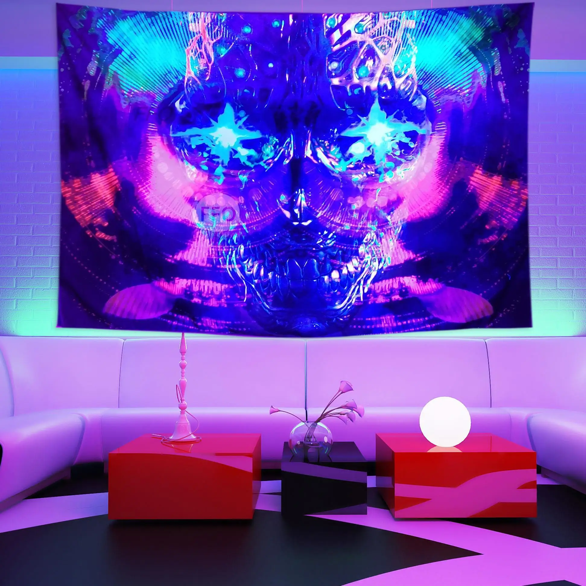 

Ultraviolet Fluorescent Tapestry Alien Psychedelic Tapestry Art Aesthetics Galactic Hippie Tapestries Room Decor Yoga Meditation