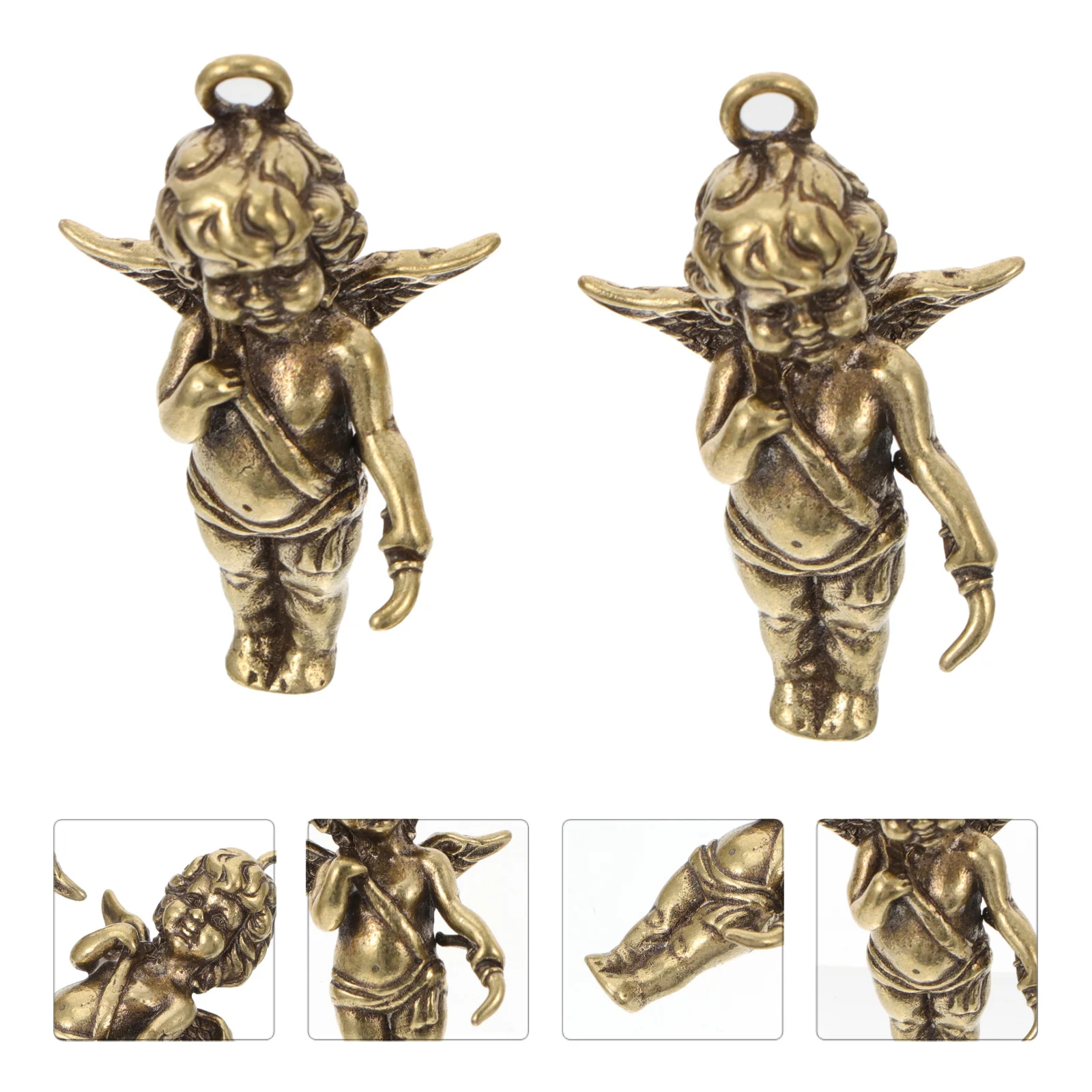 

2pcs Cupid Couple Keychains Hanging Keychain Pendants Gift for Valentine's Day