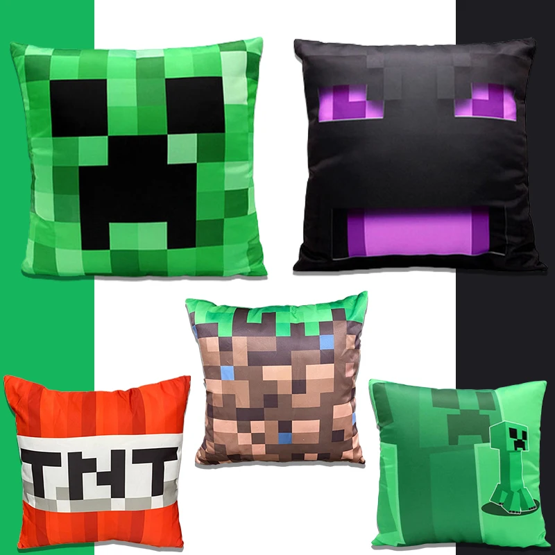Minecraft Creeper Подушка Мультяшная Фигурка Ender Dragon Grass Block Домашний Декор Дивана Стула