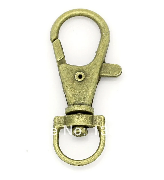 Классический бронзовый брелок для ключей, кольцо для ключей, металлические аксессуары для ключей, кольцо для сумки, Ювелирная фурнитура, подарок 37x17 мм