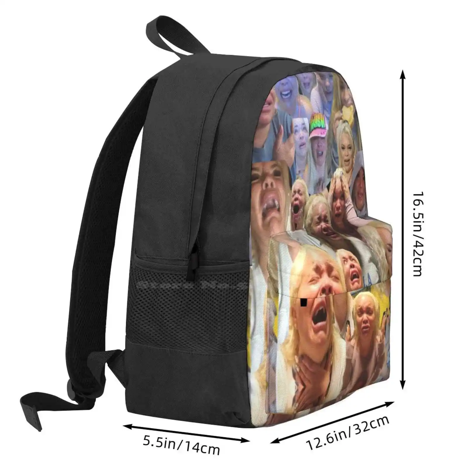 Trisha пастас плакать на ее кухонном полу коллаж горячая Распродажа школьный рюкзак