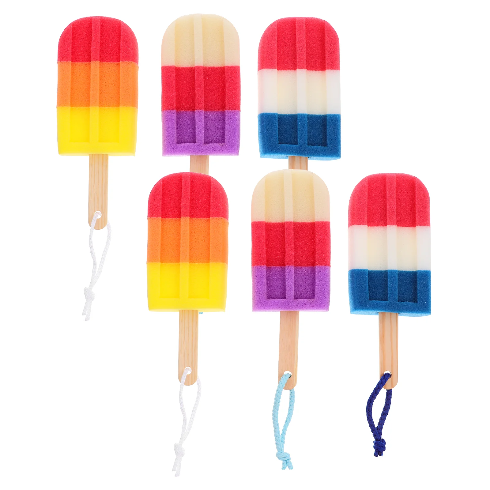 6 шт. детская губка для мытья лица с шариком