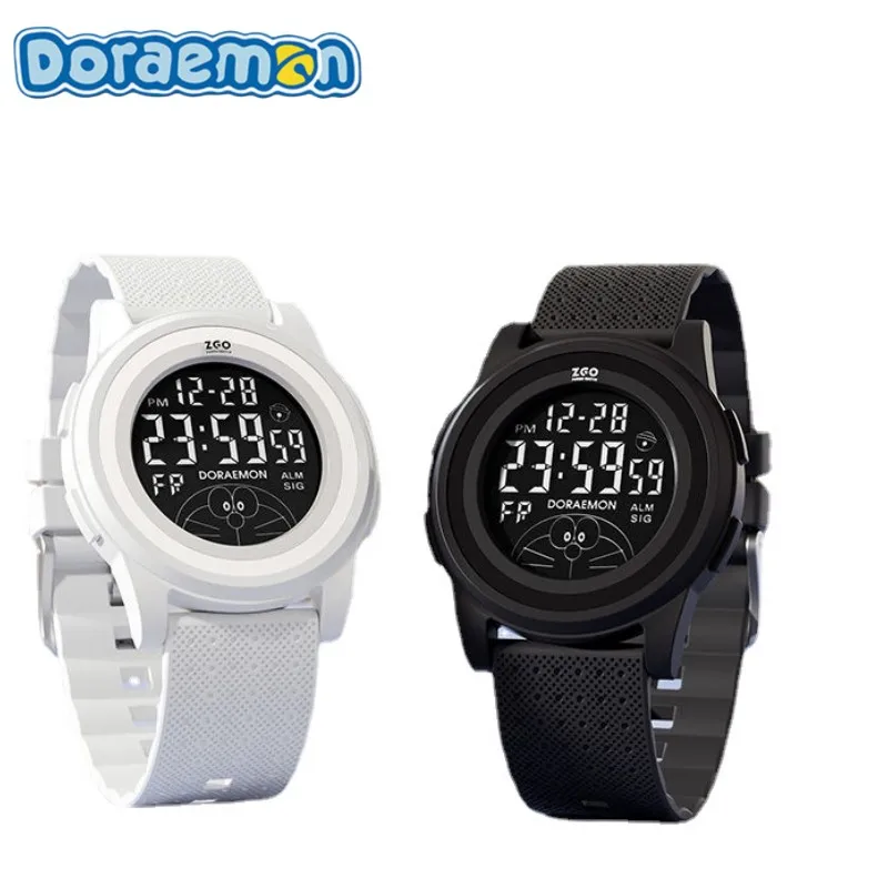

Часы Doraemon женские высококлассные студенческие многофункциональные водонепроницаемые спортивные электронные часы пара милые кавайные модели для пар