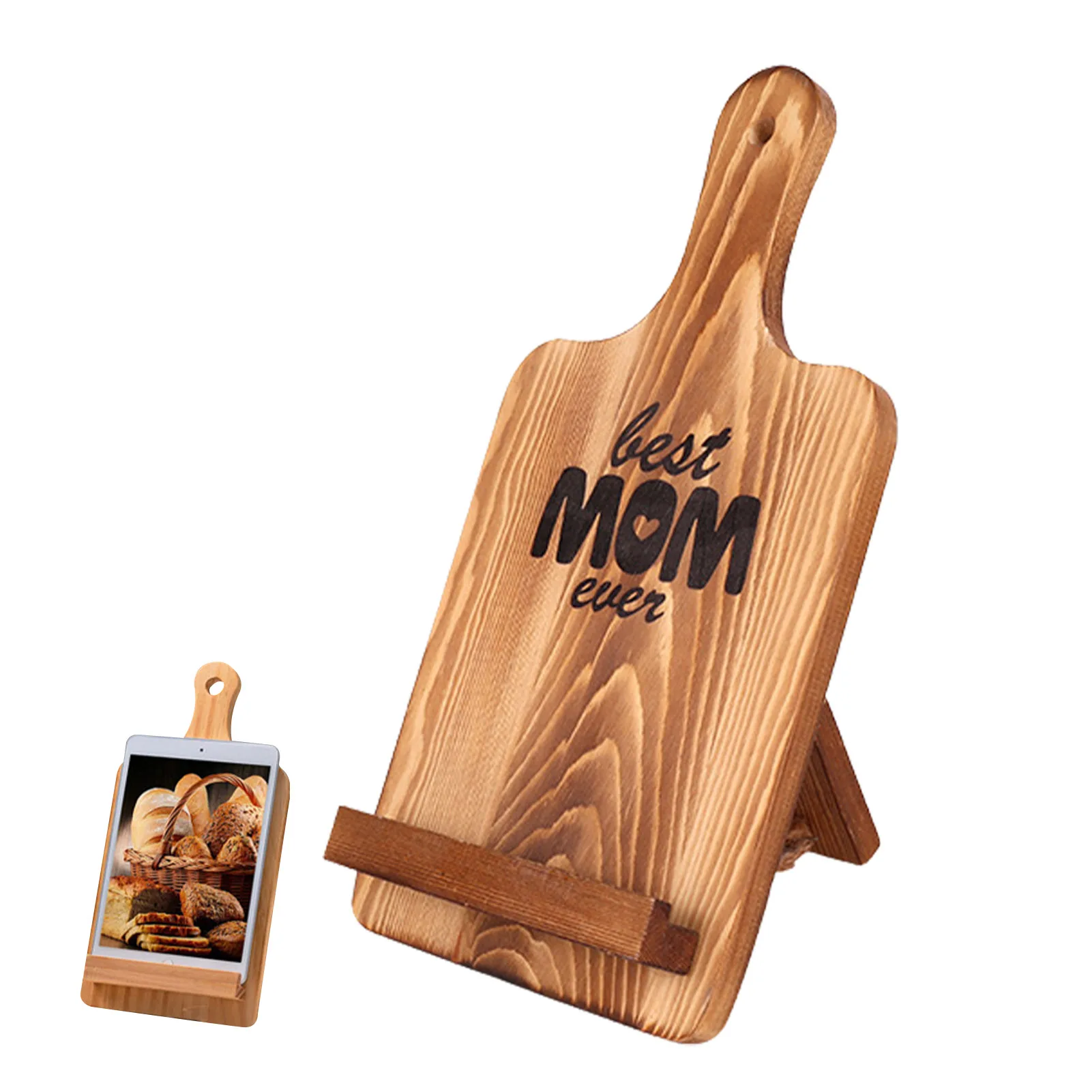 

Деревянная подставка для книг для приготовления пищи, Многофункциональный кухонный держатель для рецептов, подставка для чтения, подарок д...