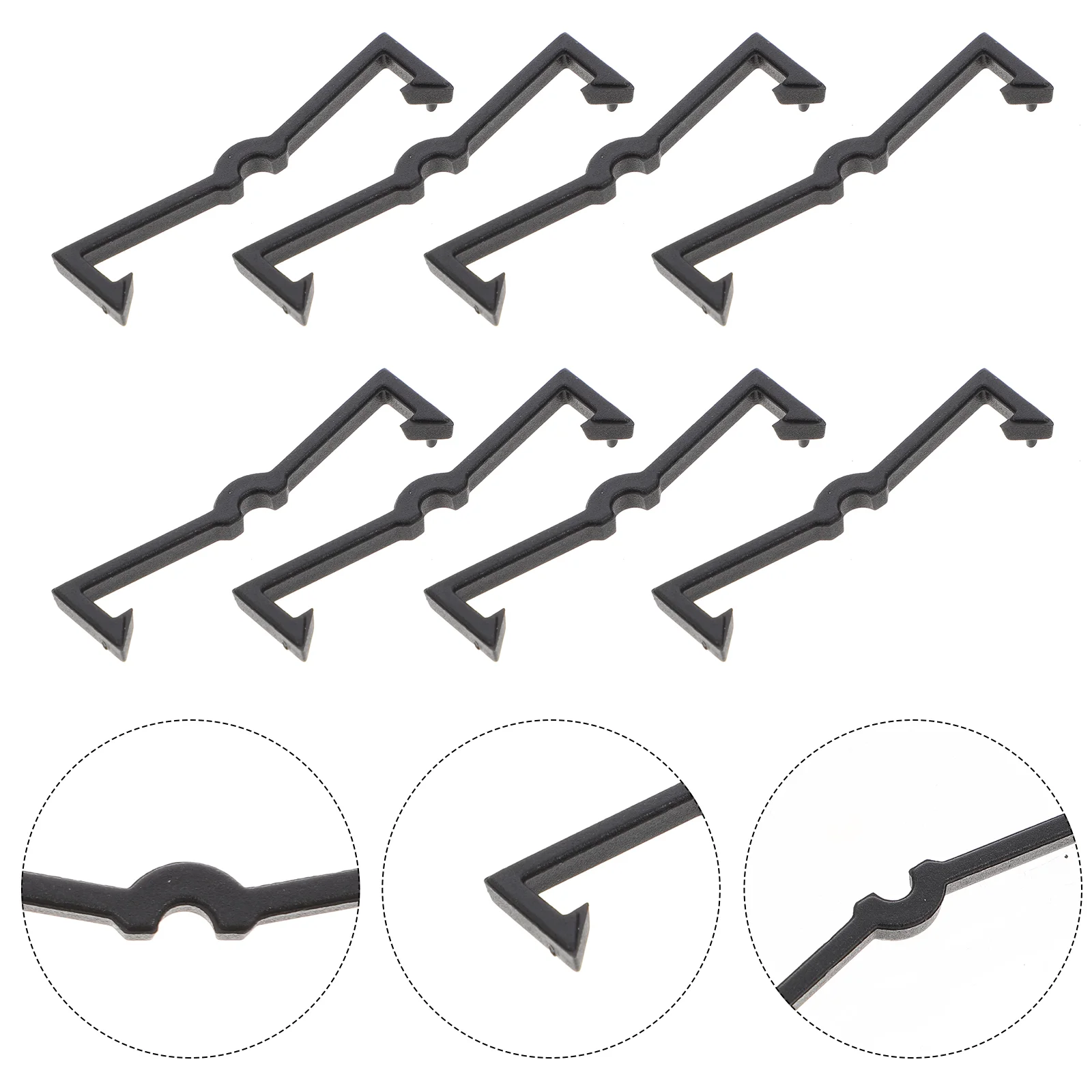 

100 Pcs Hook Fastening Buckle Peg Board Black Plastic Hangers Pegboard Locks Accessories Heavy Duty Display