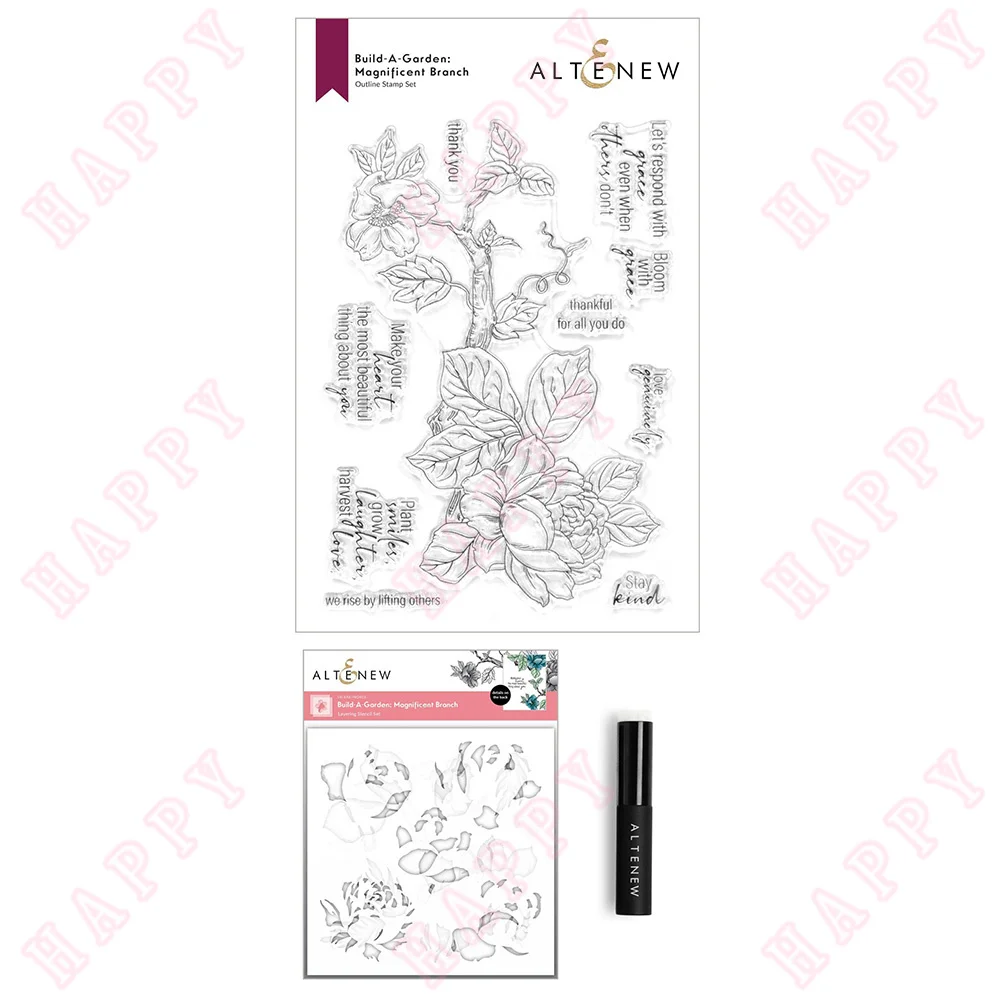 

Новинка 2022, трафарет с изображением великолепной ветки «сделай сам», цветочный конверт, фотобумага, поздравительная открытка ручной работы